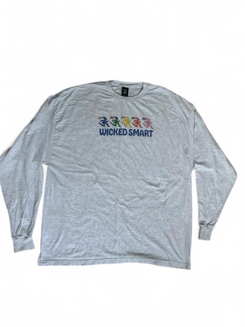 Wicked Smart Men's Gray Long-Sleeve Graphic Tee- Sz. 3XL